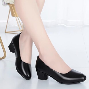 W 59179 Soft Leather Mid Heel Shoes ܛƤ�и�ŮЬ �W���羳��