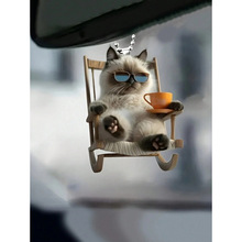 R 49653 Cat Acrylic Car Ornament è���ǿ������ҿ羳����
