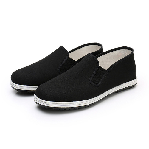 Lutai Old Beijing Cloth Shoes Work Shoes Men's One-Piece Shoes, Thick Insole Cloth Shoes Men's Casual Old Cloth Shoes