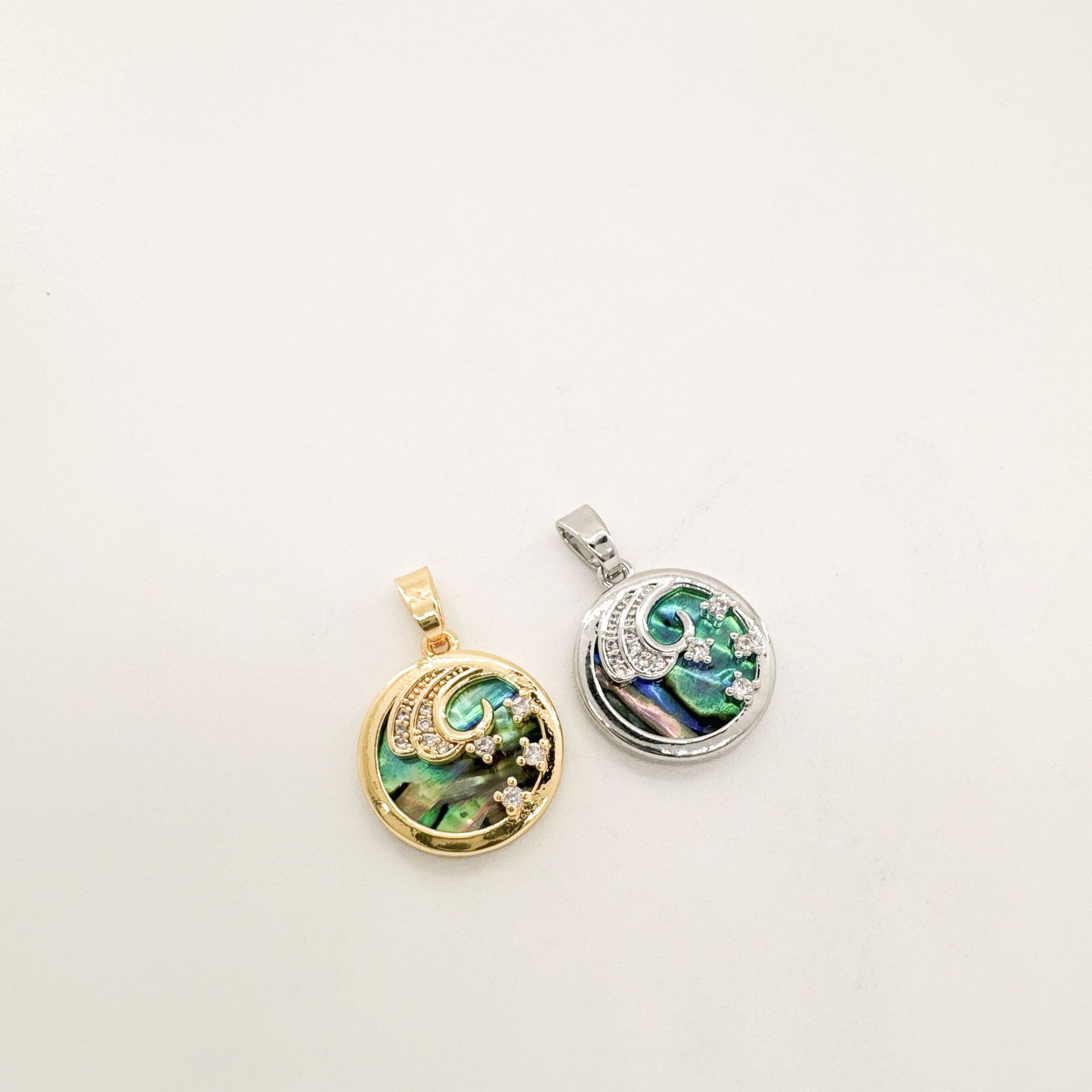 DIY Jewelry Accessories Classification 1 Piece Copper Abalone Shell Geometric Pendant