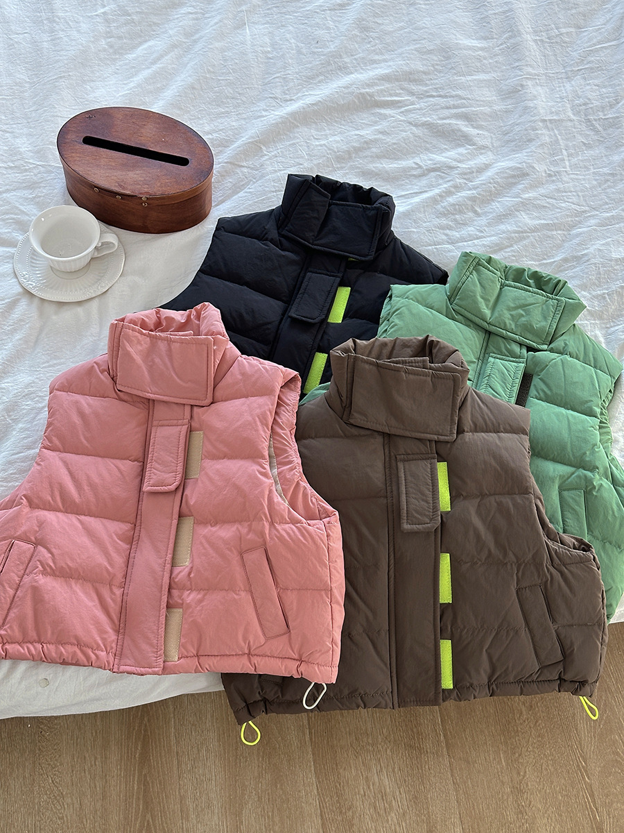 2023 nuevo Otoño e Invierno para niños padre-niño abajo chaleco ropa de trabajo estilo invierno para niños abajo chaleco