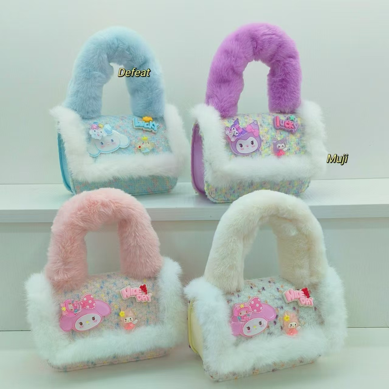 Bolso de peluche, bolso de hombro, bolso de mochila, bolso de cambio, bolso de accesorios, bolso de princesa para niños.