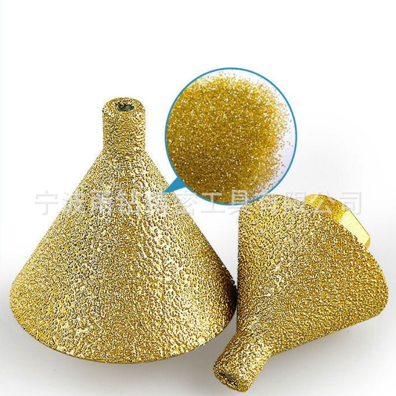 锥形伞磨头金刚石倒角器瓷砖大理石扩孔器角磨机倒角打磨钻头磨头