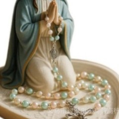 亚马逊跨境新品Virgin Mary Rosary家居树脂万圣节树脂玫瑰念珠架