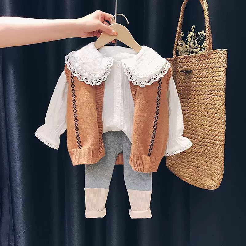 Autumn thin shirt, cardigan girl's, long-sleeve for leisure, Korean style, western style