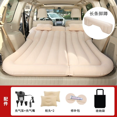 Car Bed Folding Air – Vehicle-mounted inflatable bed - dual-purpose-trunk-and-rear-seat-suv-straight-pull-with-flocking-rice-long-pier-equipped-with-22m-car-pump