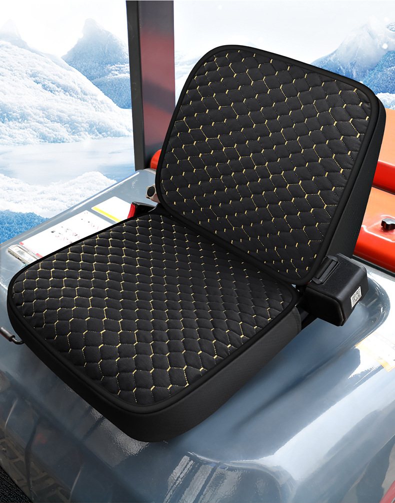 New excavator forklift winter seat cover forklift engineering vehicle agricultural vehicle general warm short plush seat cover cross-border