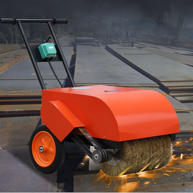 小型手推式除锈机 新型手扶式滚刷清锈机 板房彩钢瓦除锈机