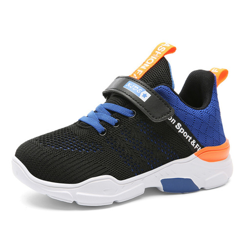 Children's shoes summer breathable flyknit sports shoes soft sole boys running shoes primary school students' shoes children's network shoes