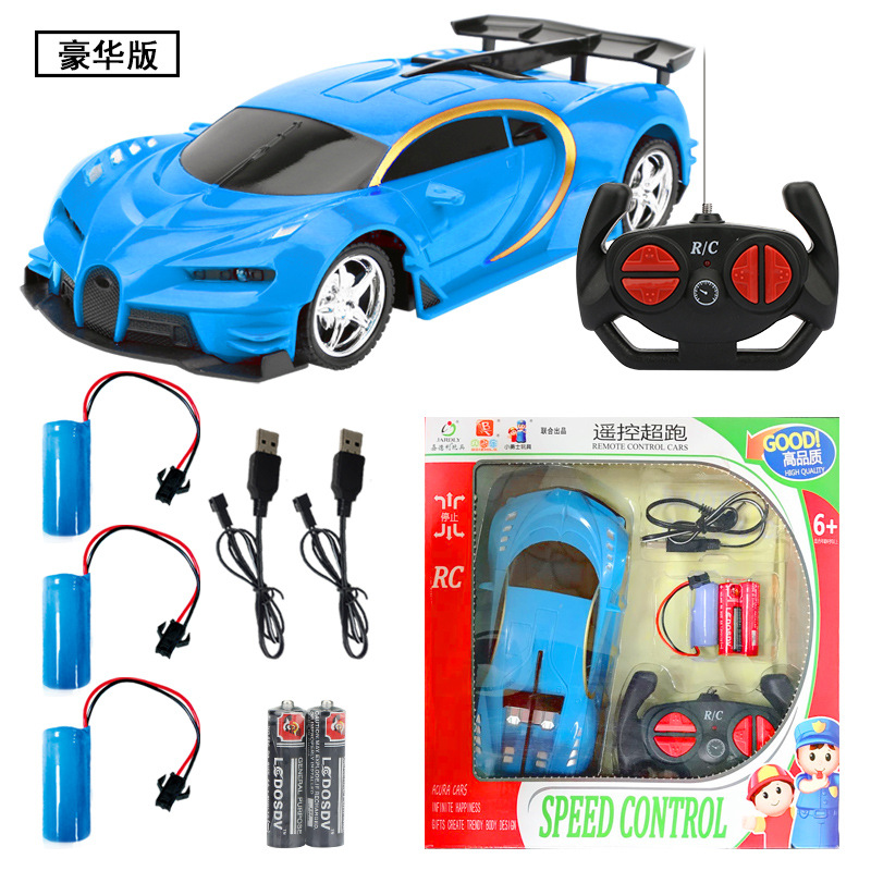 Coche de control remoto niño eléctrico juguete coche deportivo carga todoterreno jeep modelo de cuatro vías 1 18 simulación