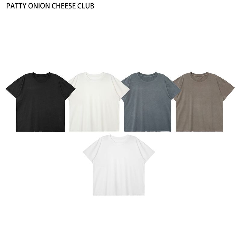 Non-Ripped Version Erd Style Base Layer Single-Stitched Washed Short-Sleeve Shirt