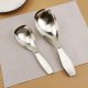 Luxury 304 stainless steel soup spoon porridge Spoon soup shell 304 Table Top soup spoon soup ladle deep soup spoon ground main spoon