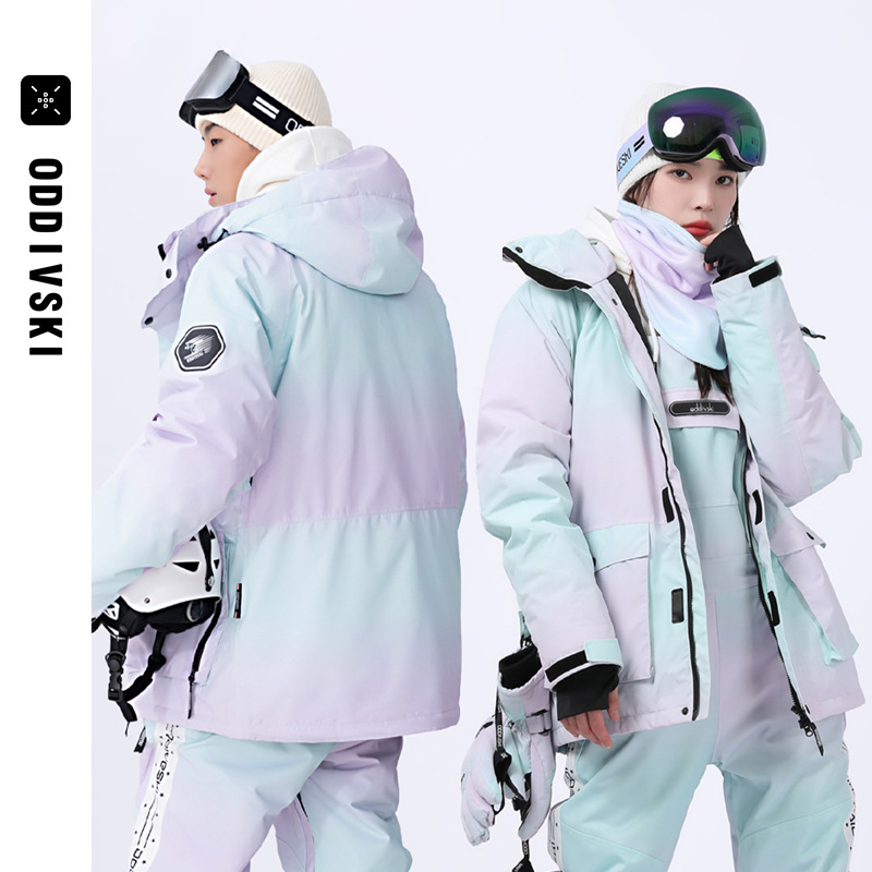 oddivski滑雪服男女成人单板潮牌登山途步防水防风加厚保暖滑雪衣