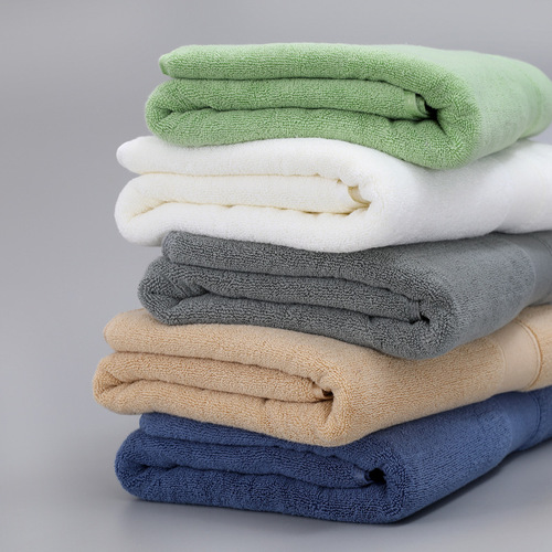 Pure cotton thickened bath towel 650g seven-color towel set five-star hotel towel 160g 21 shares cotton absorbent plain color bath towel