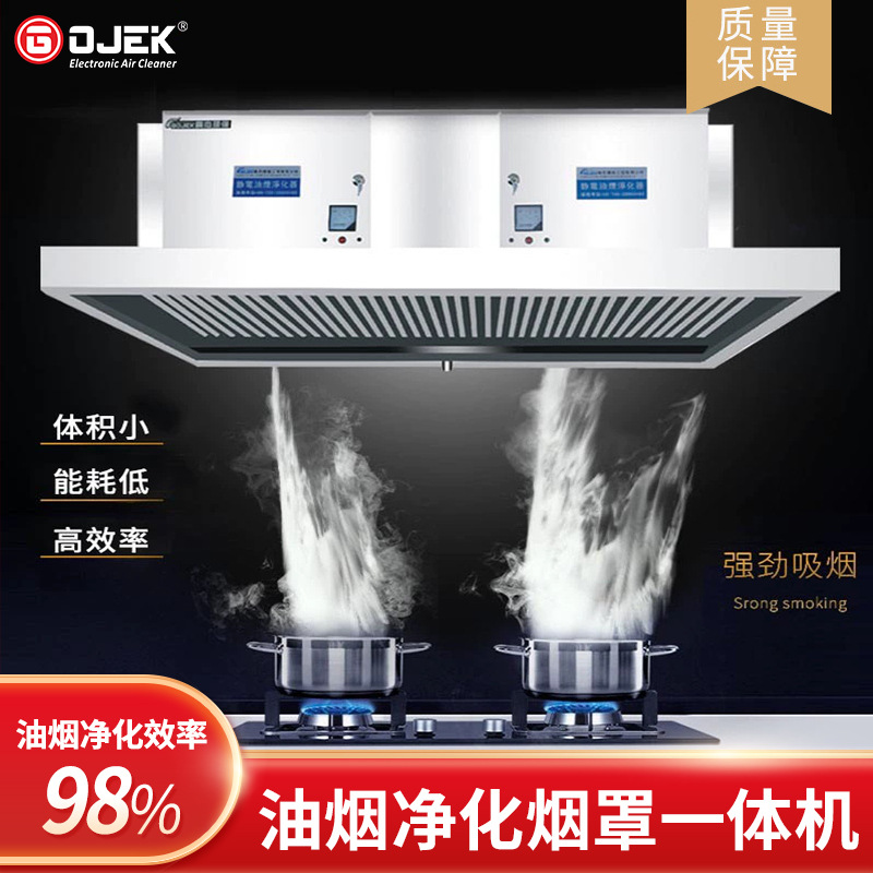油烟净化一体机商用饭店厨房环保低空排放净化器餐饮抽油烟机厂家