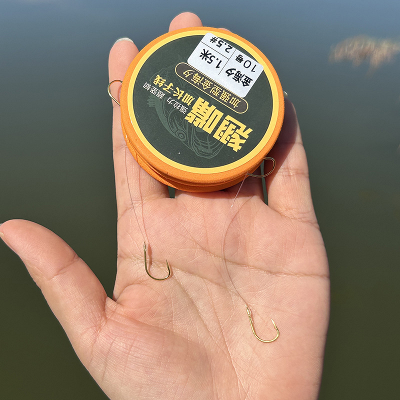 双轨道翘嘴子线垂钓泡沫单轨轴绑好成品翘嘴金海夕子线双钩线组