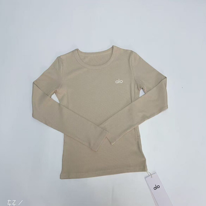 alo女式打底衫25秋季新款圆领印花百搭休闲修身显瘦高弹舒适上衣|undefined