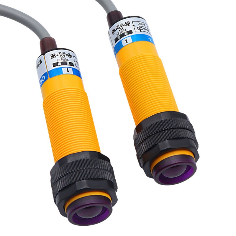 Провод НПН ДК 3 датчика 24 В36В переключателя оппозиции E3F-5DN1-5L Шанхая промышленный фотоэлектрический нормально открытое М18