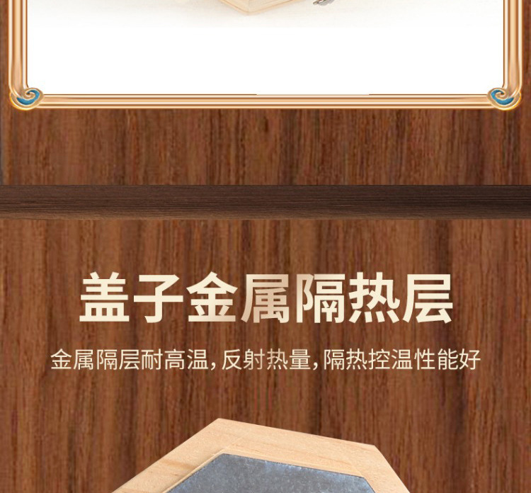 Solid Wood Bagua Moxa Jar Hanging Moxibustion Box with Strap for Abdomen Back Waist Warm Heat Therapy quality and texture