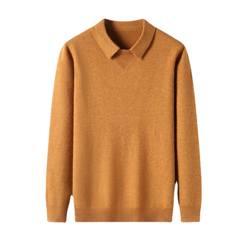 2024 nuevos suéteres para hombres de moda de otoño e invierno suéter de punto de fondo suéter cálido y grueso top de hombre delgado