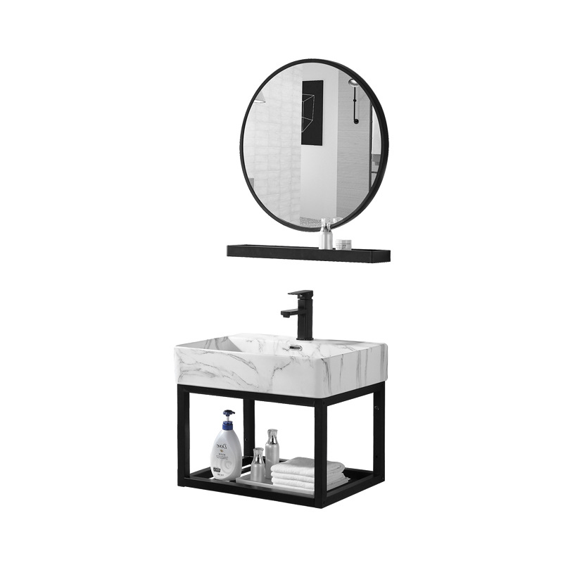 Nórdico de la pared tipo lavabo hotel residencial INS lavabo cerámico de viento pequeño lavabo de soporte lavabo