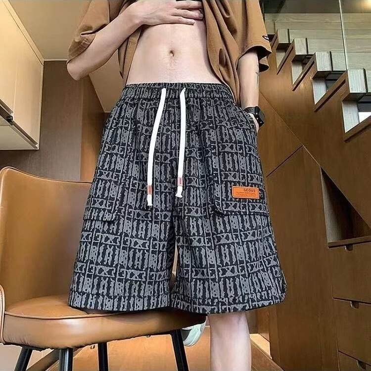 Американские рабочие шорты мужские лето 2025 новые модные брендовые молодежные средние брюки спортивные баскетбольные повседневные пятикарманные шорты