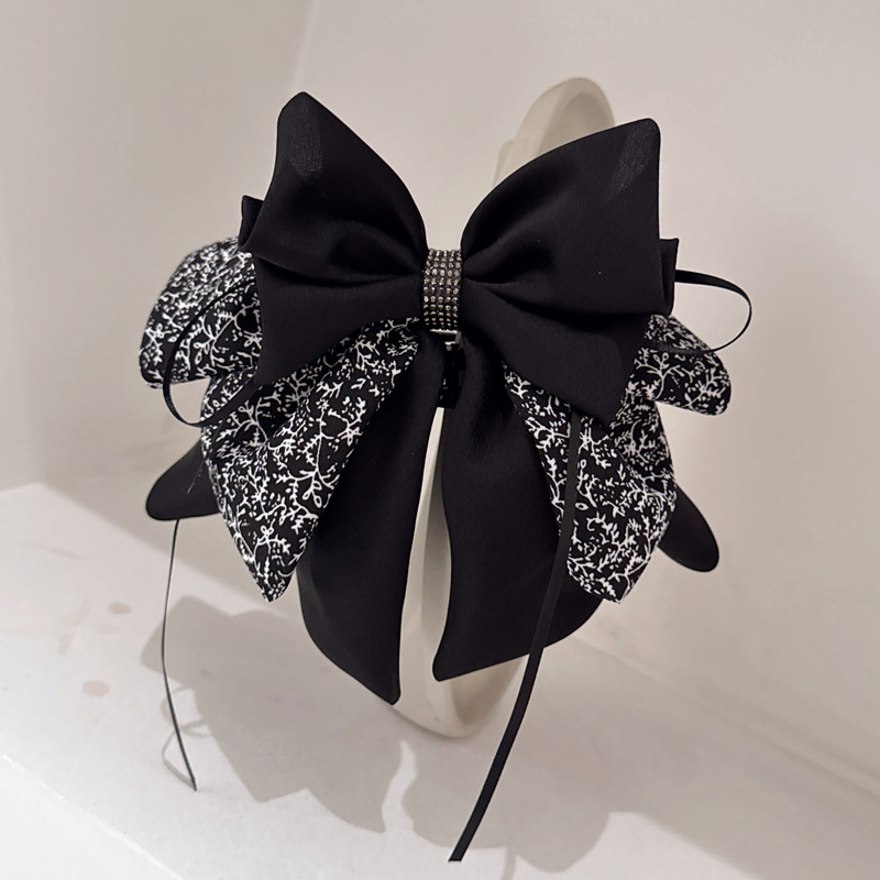 Light Luxury Bow Hairpin Women's 2025 New High-end Grab Clip Elegant Summer Hairpin Back Head Clip Headwear
