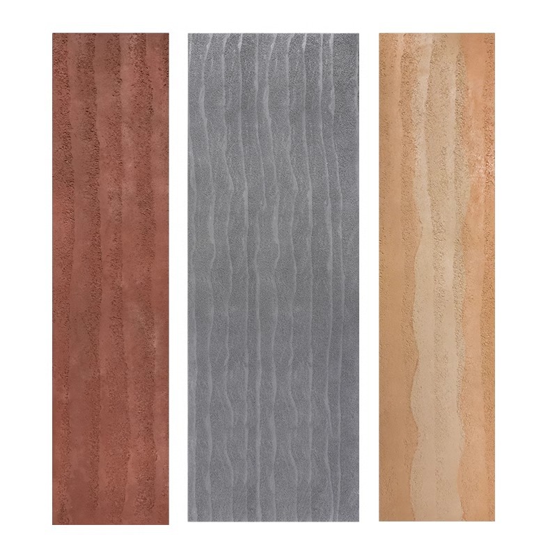 Tablero de tierra apisonada de piedra flexible ultrafino flexible flexible de piedra blanda Tablero de vertido de cemento de porcelana suave ligero Panel decorativo de pared de fondo