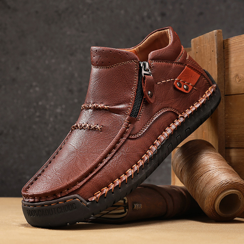 9930 Cross-Border Amazon Hot-Selling Large Size Men's Shoes Outdoor Casual Leather Shoes Mid-Top Martin Boots Autumn and Winter Soft-Soled Short Boots 9930 Cross-Border Amazon Hot-Selling Large Size Men's Shoes Outdoor Casual Leather Shoes Mid-Top Martin Boots Autumn and Winter Soft-Soled Short Boots
