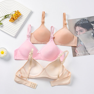 Cross-border e-commerce for foreign trade solid color small cup for the elderly two-breasted non-rimless bra mother underwear