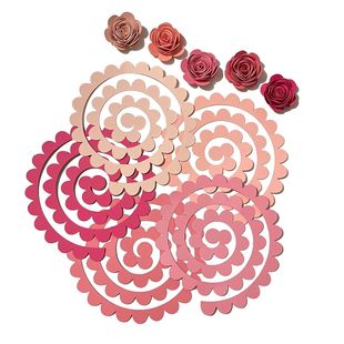 Pre-cut paper flowers/uncurled paper flowers//DIY crafts paper roses//flower shadow box gifts/100-piece set