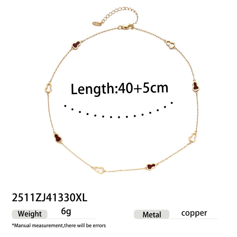 Collar de cadena de calabaza hecha a mano de alto nivel incrustado con colgante de zircón de ojo de tigre otoño y invierno decoración lujosa de alto nivel image 5