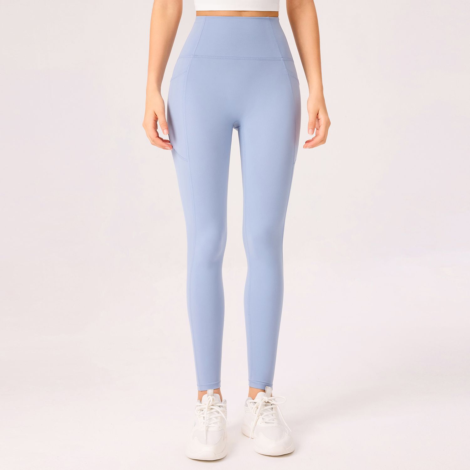 Nuevo N66 Laica nube pantalones de algodón de cintura alta caderas sin líneas embarazosas pantalones de tiburón se pueden usar con cinturón deportivo