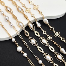 diy饰品链条配件扭线珍珠铜材质保色手工链服装服饰项链散链材料