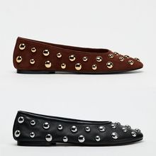 2026���ļ���ƷŮЬ��ɫ�T��Ƥ������Lƽ�����eЬƽ���A�^��Ь