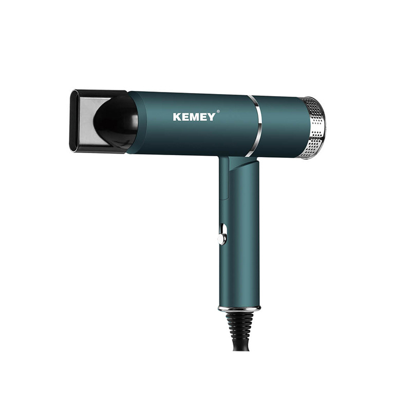 Kemei secador de pelo km-9825 plegable moda simple cuerpo en forma de T de alta potencia peluquería hogar secador de pelo