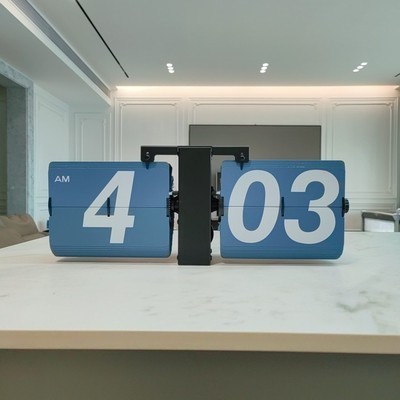 Miaoqing European Retro Mechanical Automatic Flip Clock Living Room Large Wall Clock Simple Desktop Desk Clock Table Clock Wall Clock