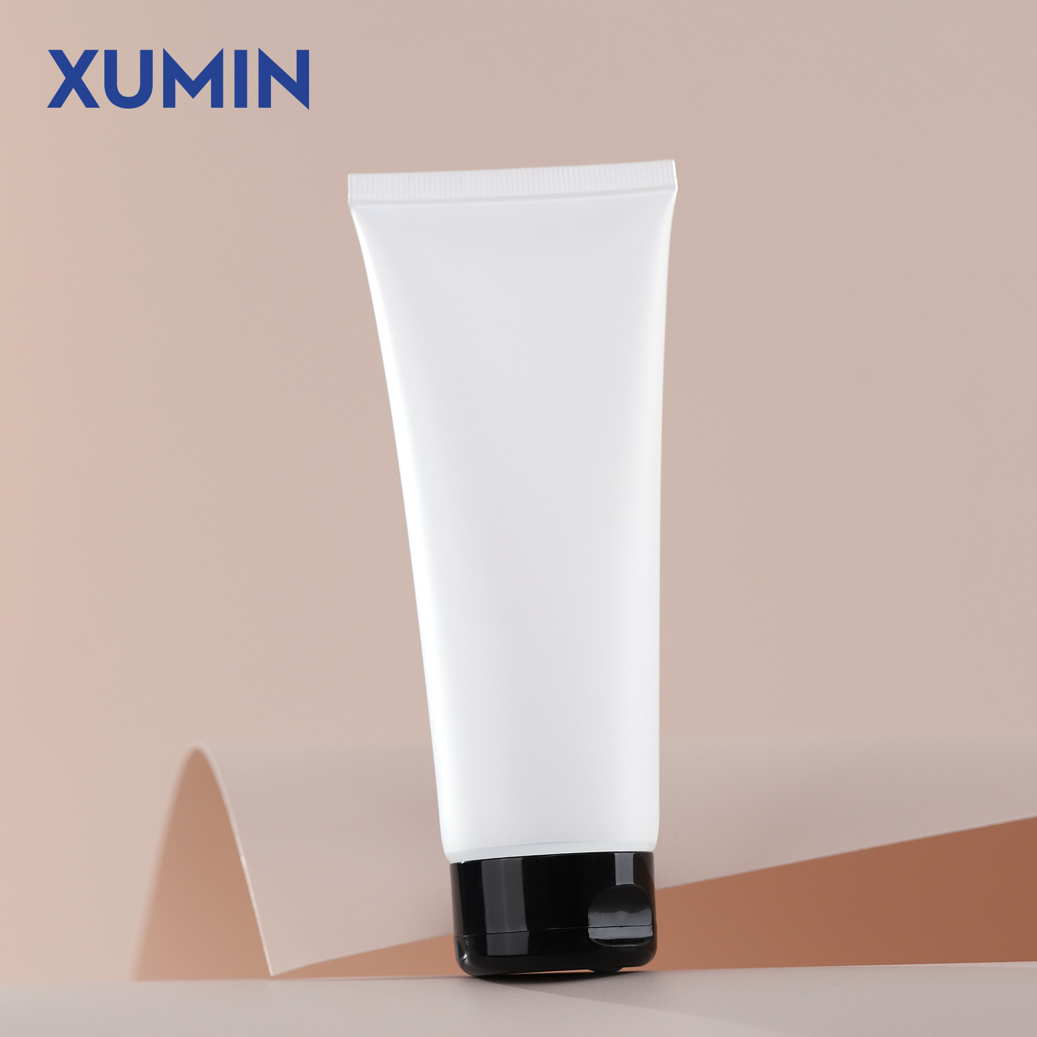 Materiales de Embalaje Xumin, Botella de Tubo Suave de PE de 100 ml, Botella Esmerilada para Limpiador Facial, Tubo Suave Cosmético con Tapa Abatible Negra, Botella para Mascarilla Limpiadora