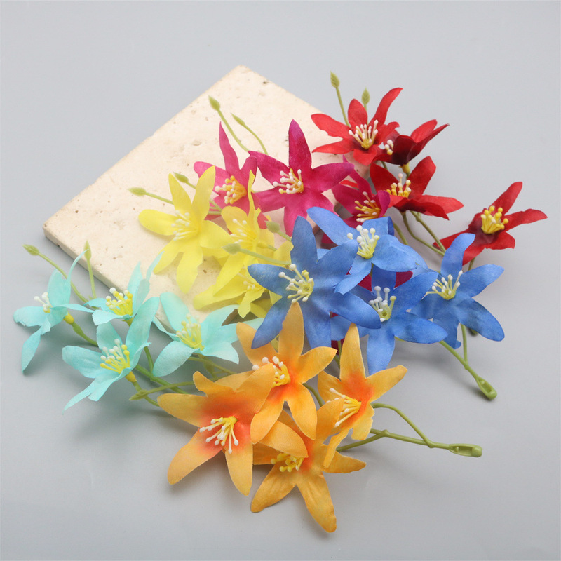 仿真文小兰花花束假花 diy手工簪花古风头饰材料拍摄跳舞家居装饰|undefined