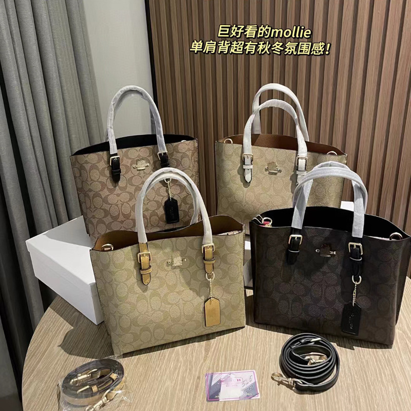 Coach High-Quality Women's Bag Mollie 25 Chambray Tote Bag Handbag Shoulder Bag Crossbody Bag