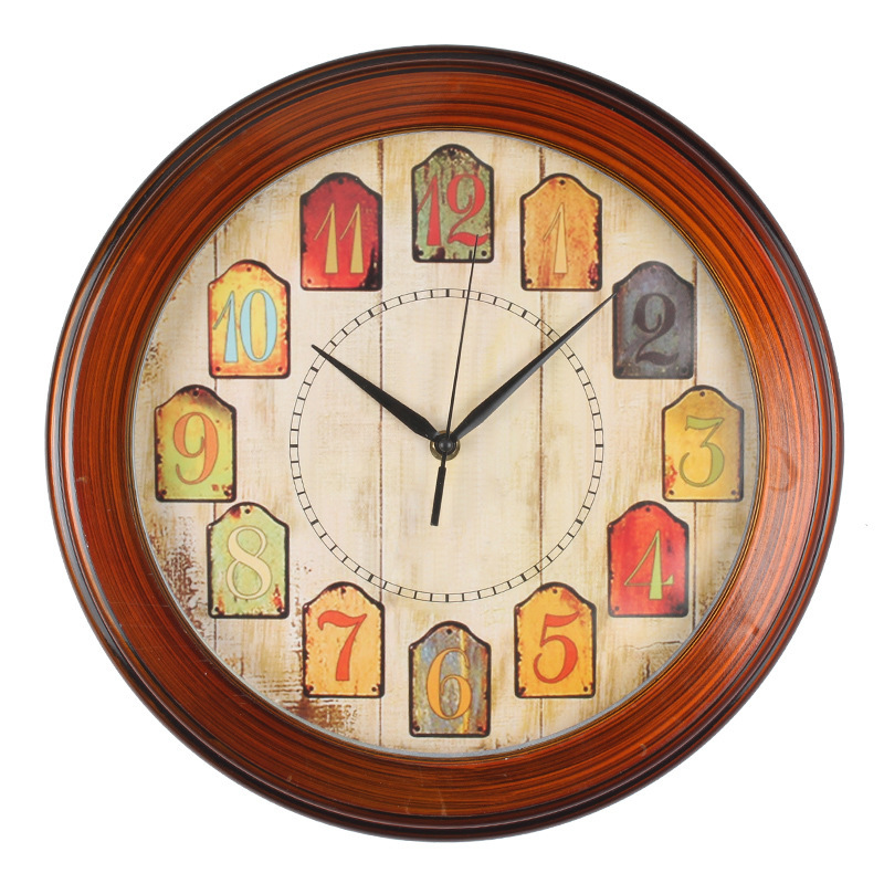 American living room wall clock retro nostalgic large industrial style creative restaurant decoration cafe wall hanging clock wholesale