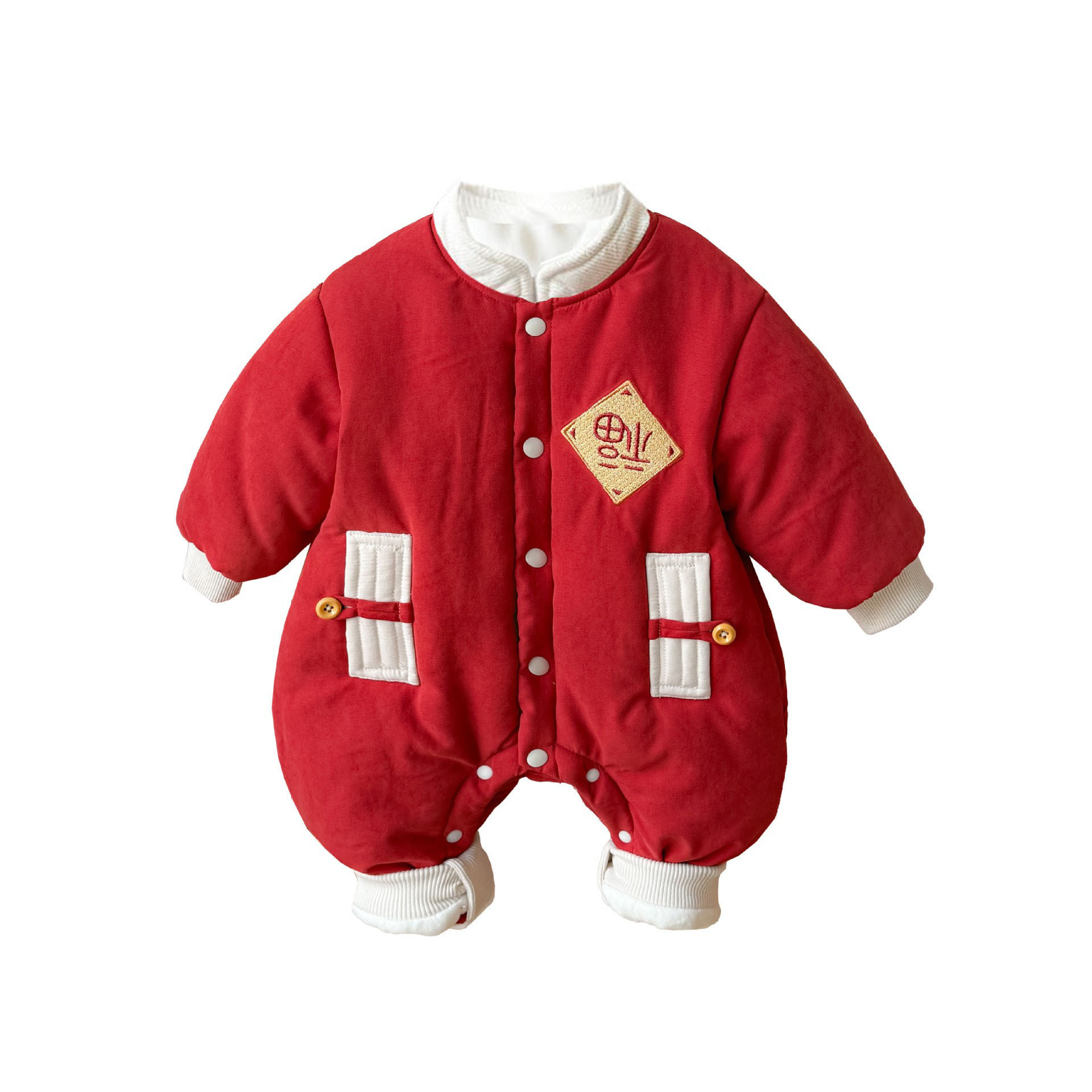 Ropa de algodón para bebés, ropa de invierno para bebés, ropa de invierno para bebés, ropa de Año Nuevo para niños recién nacidos, chaqueta acolchada de Año Nuevo, ropa acolchada de invierno para niños