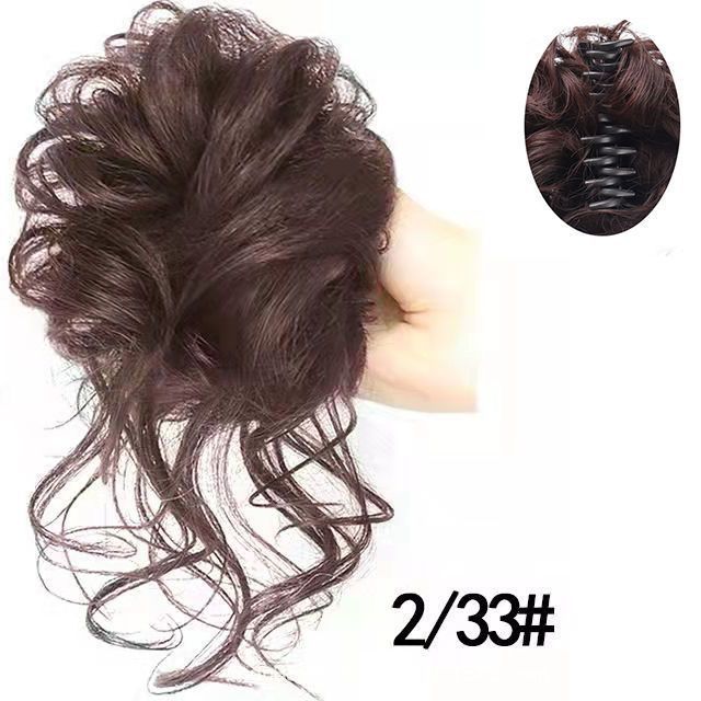 Estilo coreano elegante natural mullido perezoso temperamento peluca larga barba updo peluca bolsa Cheongsam fotografía updo accesorios para el cabello