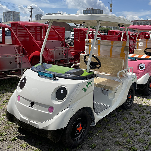 Wuling Electric Golf Cart for Resort Community Transportation, Shuttle Service, Sightseeing Cart, Golf Course, Cartoon Design, Long Battery Life