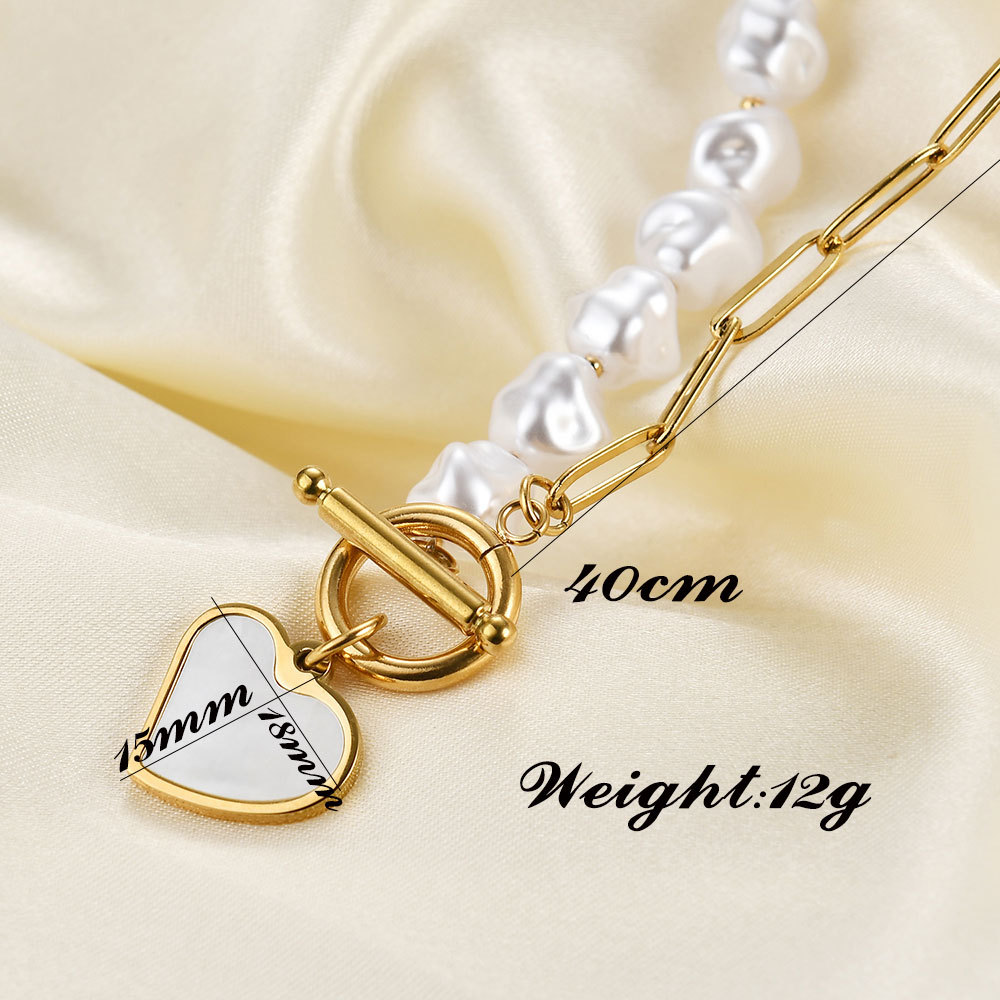 Fashion Geometric Heart Shape Stainless Steel Titanium Steel Necklace 1 Piece display picture 1