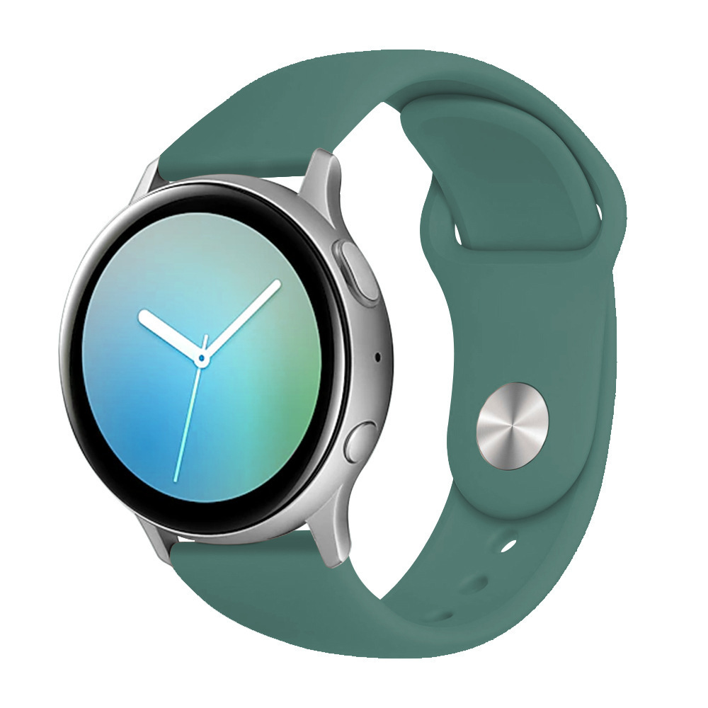 华为GT4手表18/20/22mm三星watch3/4pro单钉单扣硅胶表带适用