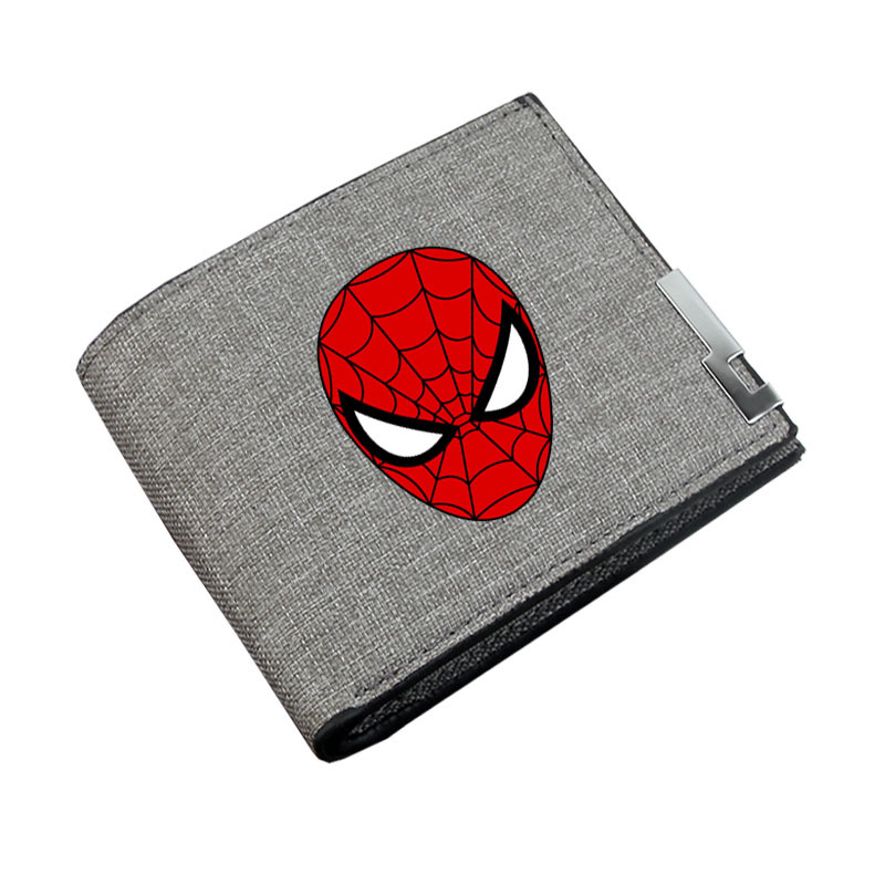 Anime Marvel héroe Marvel Comics estudiante monedero hombres y mujeres lienzo cartera corta