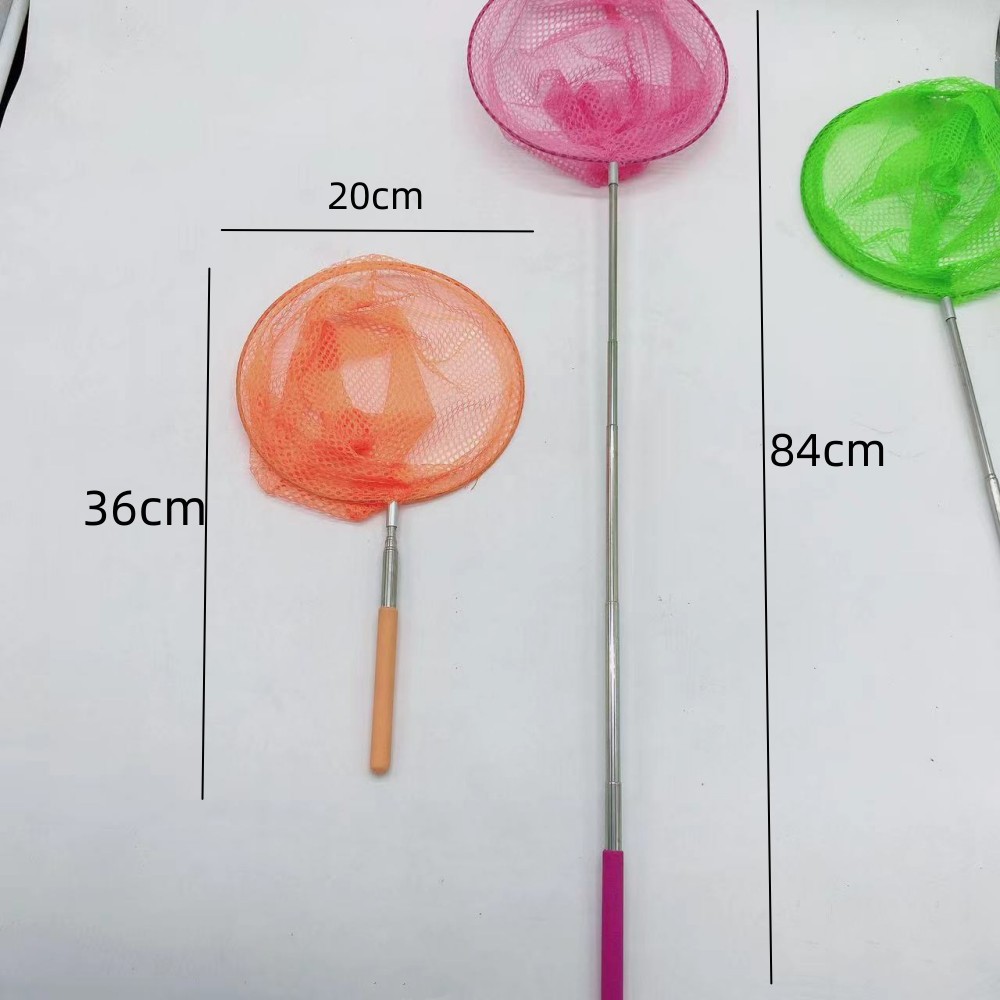 Al Aire Libre juguetes para niños insecto captura de la red de la mariposa bolsa de red de pesca de acero inoxidable varilla telescópica red de pesca juguetes para niños al por mayor