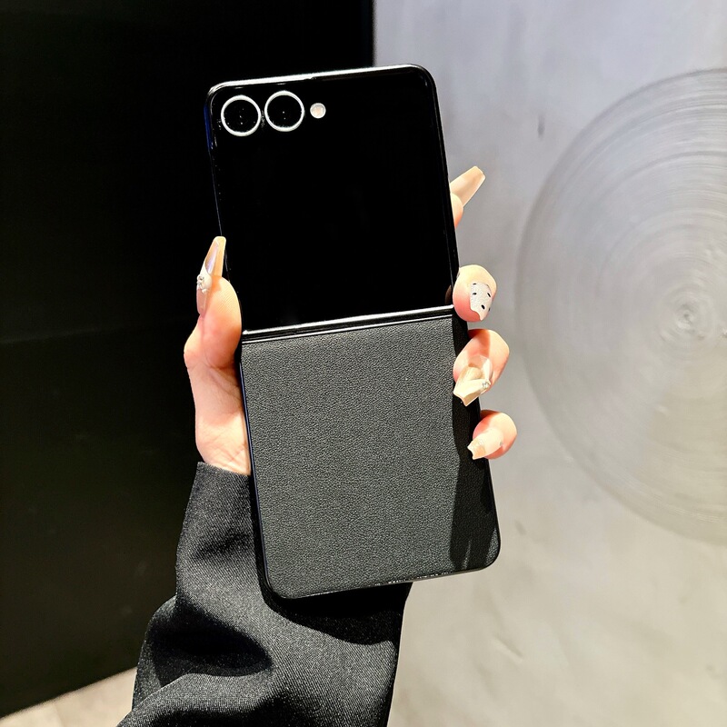Samsung Galaxy Z Fold 7 電気メッキ無地レザー携帯電話ケース Flip7 保護カバー折りたたみケースレザーテクスチャーに適しています。|undefined