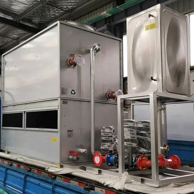 304不锈钢逆流闭式冷却塔蒸发冷方形工业注塑机中频炉冷却散热塔